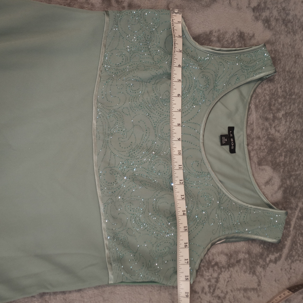 LE BOS Elegant Women's Light Green Dress Suit Size 10 - Picture 10 of 16